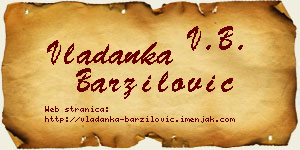 Vladanka Barzilović vizit kartica